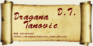 Dragana Tanović vizit kartica